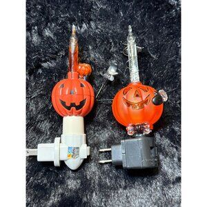Vintage Halloween Northlight Jack-O-Lantern Bubble Night Lights - Set Of 2